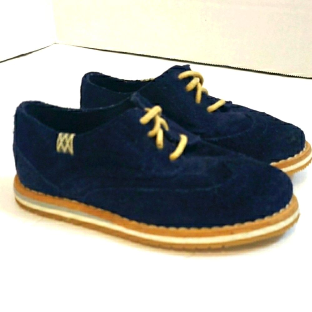 BABY Zara Navy Dress Shoes Sz: 5.5 US Toddler Boy Preowned Tags Casual Lace Up